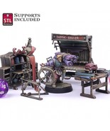 3D Printed STL Miniatures Fabric Seller Set 28mm - 32mm War Gaming D&amp;D - $13.75 CAD+
