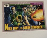 Nick Fury Vs Baron Strucker Trading Card Marvel Comics 1991  #111 - $1.97