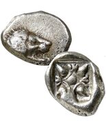 LION. Stellate, incuse square. Miletos, Ionia. 500 BC Ancient Greek Silv... - €138,81 EUR