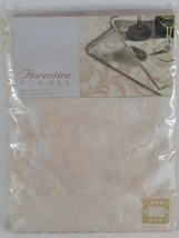 Florentine Scroll ( Ivory) Tablecloth 59x 104 New...Free Shipping  - £25.14 GBP
