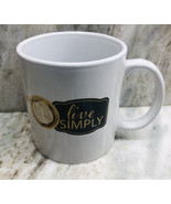 Coffee Mug Cup Oversized 12oz 4 1/4”x3 1/2” Live Simply”-NEW-SHIP24H - €21,08 EUR
