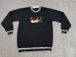 Vintage Nike Sweatshirt One Size Crewneck Swoosh Spell Out 90s Logo Made... - $98.99