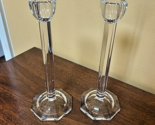 German - NACHTMANN Crystal Candlestick Holder w/ Octagaon Base  - ELEGANT - $18.93
