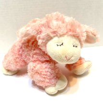 Gund Baby Plush Winky Pink White Lamb Rattle Soft Stuffed Animal 8 inch - $10.62