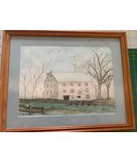 Watercolor Risser’s Mill framed picture By Anna Ruth Enders 12”x15” - £17.88 GBP