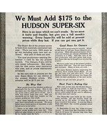 1916 Hudson Super Six Automobilia Advertisement Motor Car 9.5 x 7&quot; LGADYC3 - $20.98