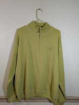 Nat Nast Men&#39;s Lime Green Cashmere Blend 1/2 zip Sweater XLarge XL EUC - $22.77