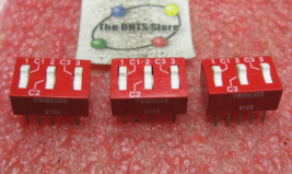 DIP Switch 76SC03 Greyhill 3 Position SPDT Through Hole PCB - NOS Qty 3 - $5.69