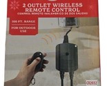 Holiday Time 2 Outlet Wireless Remote Timer 100 Ft Range Christmas or Se... - £11.70 GBP