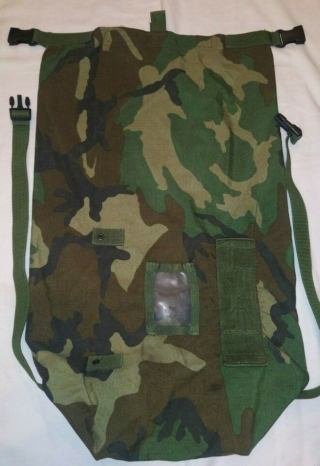WATERPROOF BDU BATTLE DRESS CAMOUFLAGE BAG W HOOK &amp; LOOP CLOSURE HUNTING... - $13.15
