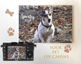 Your Dog Photo on Canvas Custom Dog Portrait Dog Canvas Art Dog Wall Art Dog Pri - £62.48 GBP