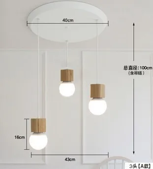  Chandelier Japanese Style Log Pendant Lamp For Cafe Dining Restaurant side room - £161.40 GBP