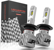 2 Pack H7 LED Headlight Bulbs Fanless 50W 10000LM 6000K White - £22.84 GBP