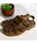 Vintage Y2K Dr. Martens Sandals Fisherman Strap Brown Leather Buckle Men... - £66.94 GBP