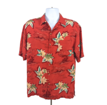 Large Men&#39;s By ISLAND BLUE, Hawaiian Shirt, Aloha Short Sleeve Button Down  - £13.46 GBP