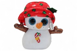 Ty Beanie Babies Christmas 2024 Brrrnie The White Snowman Plush With Red... - $96.49 MXN