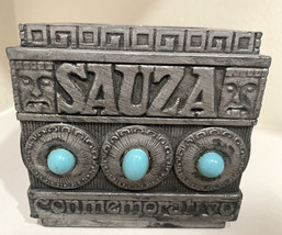 Vintage Rare Turquoise Sauza Conmemorativo Tequila Bottle Stand Mexico A... - $46.56