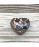 Tonala Style Mexican Jewelry Trinket Box Heart Shaped Hand Painted Pottery - €17,18 EUR