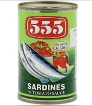 555  Sardines In Tomato Sauce 5.5 Oz Can (Pack Of 12) - £58.42 GBP