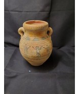Jug or vase Mexico or new mexico Rustic Clay Mayan Themed Motif Sculpted... - £14.86 GBP