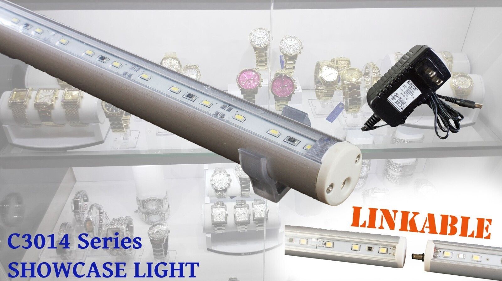 Showcase Cabinet LED light for display case under cabinet 18&quot; 28&quot; 37&quot; 47... - $34.64+