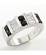 Black and White Sapphire Ring size 7 0.78ctw - $19.55 CAD