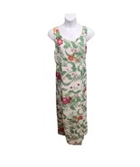 Kate  Mallory Womans 1X Floral Print Maxi Dress Draped Back Front Slits ... - $18.80