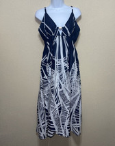 Anaya By Kareenas Long Dress Navy White 100% Cotton Sz S New - £54.56 GBP