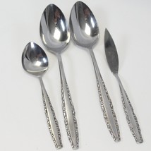 Oneida Northland Love Story Serving Spoons Sugar Spoon Butter Knife Lot of 4 - £20.10 GBP