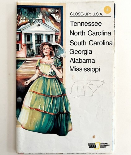 Map Southeast States Close Up USA 1988 Vintage National Geographic 22 x 34" E36 Item image 2