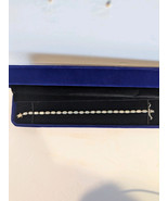 Fire Opal Tennis Bracelet Solid SS 925  8&quot; - $170.96 CAD