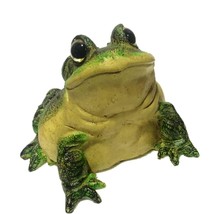 Large Realistic Bullfrog Toad Home Garden Nature Statue Sculpture Resin 10.5-in - £44.35 GBP