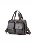 BULL CAPTAIN First-Synact Genuine Cowhide Leather Shoulder Messenger Bag... - $116.00