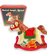 Vtg Ceramic Musical Rocking Horse Figurine 18 Tone Motion Works Great w/... - $570.01 MXN