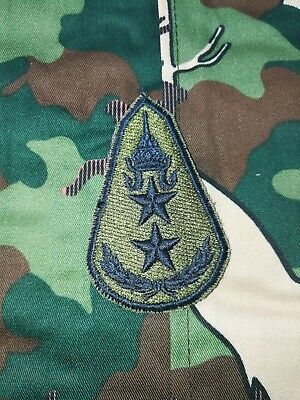 Major General ROYAL THAI ARMY RANK Shirt Jacket RTA RANK Fabric Patch #1 - $9.50