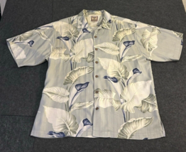 Tommy Bahama Hawaiian Floral Silk Button Down Camp Shirt Men&#39;s Size Large - $19.74