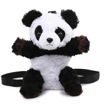 2022 New Lovely Lint 3d Handle Panda Women Kawaii Velvet  Bag Small School Bags  - £12.50 GBP