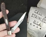 vintage Case XX pocket knife Slim Trapper 1975 jigged delrin 5 dot - $59.99