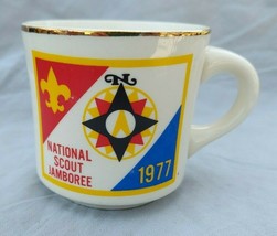 VINTAGE BSA BOY SCOUTS OF AMERICA 1977 NATIONAL JAMBOREE CERAMIC CUP MUG - $28.04