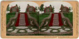 c1890&#39;s Hand Colored Stereoview Card Gates Ajar, Como Park St. Paul, MN - £7.47 GBP