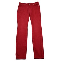 Lucky Brand Pants Womens 0 Red Low Rise Stretch Button Pocket Lolita Skinny - £23.28 GBP