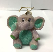 ornament Christmas sparkle lavender elephant &amp; aqua 65511 - $223.01 MXN