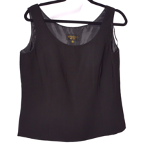 Studio 1 Petite Women&#39;s Sleeveless Black Top Side Zip Size 10P - $12.17