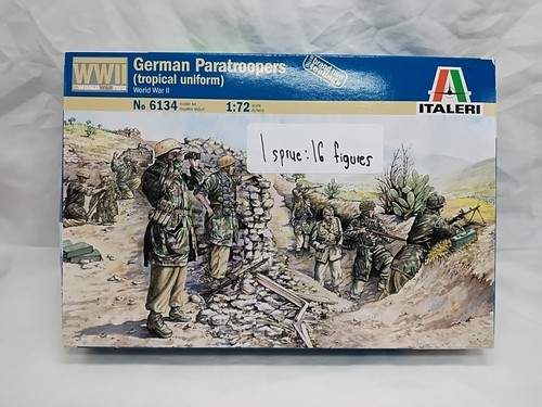 *30% Complete* Italeri WWII German Paratroopers (Tropical Uniform) 1/72 ... - $13.85