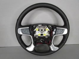 OEM 2015-2020 GMC Yukon XL Black Leather Steering Wheel Assembly 84483743 - £155.65 GBP