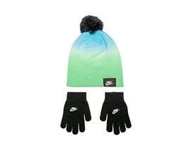 Nike Boys&#39; Beanie &amp; Gloves 2 Piece Set (Lime Glow) (8-20) 9A2940-E0K - £27.41 GBP