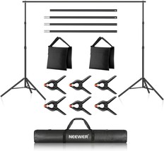 Neewer Backdrop Stand 10&#39; X 7&#39; Adjustable Photo Studio Backdrop Support ... - £40.70 GBP