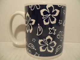 Starry Hibiscus Blue Island Treasures Honolulu, Hawaii Flowers Mug - £13.07 GBP