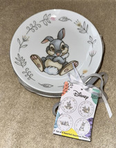 DISNEY Bambi Thumper 6&quot; Porcelain Appetizer Snack Plates Set of 4 Easter NEW - £22.77 GBP