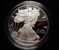 2018-W Proof Silver American Eagle 1 oz coin w/box &amp; COA - 1 OUNCE - £66.56 GBP